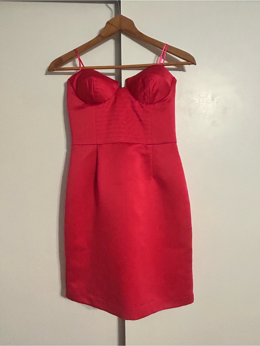 Y2K Charlotte Russe Red Strapless Bustier Dress